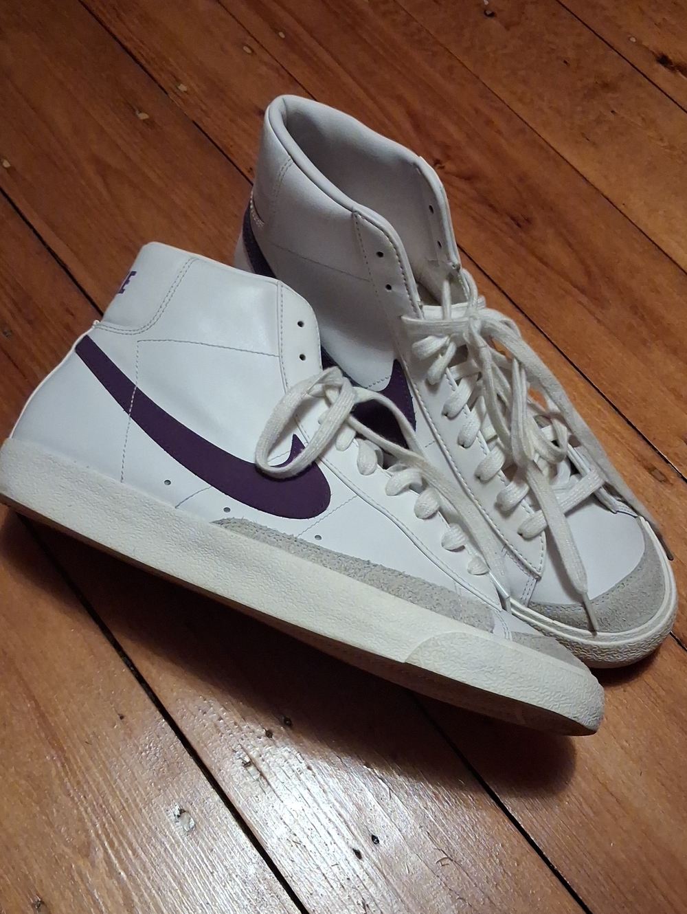Nike Blazer 77 Mid White/Purple Mens Size 13